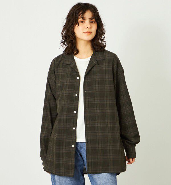 MACKINTOSH PHILOSOPHY「GREY LABEL チェックオープンカラーシャツ」|シャツ・ブラウス|グリーン