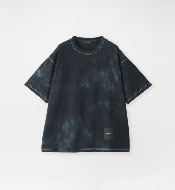  「ムラ染めオーバーTシャツ」|Tシャツ・カットソー|ブルー