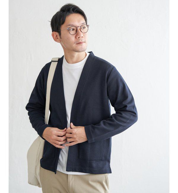 ikka「ダンボールカーデインナーセット」|カーディガン|ネイビーブルー