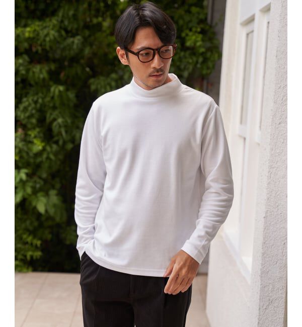 IKKA LOUNGE「ポンチモックネックロンＴ」|Tシャツ・カットソー|