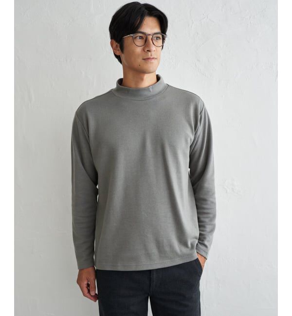 IKKA LOUNGE「ポンチモックネックロンＴ」|Tシャツ・カットソー|