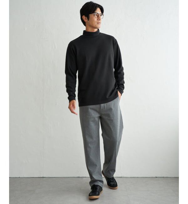 IKKA LOUNGE「ポンチモックネックロンＴ」|Tシャツ・カットソー|