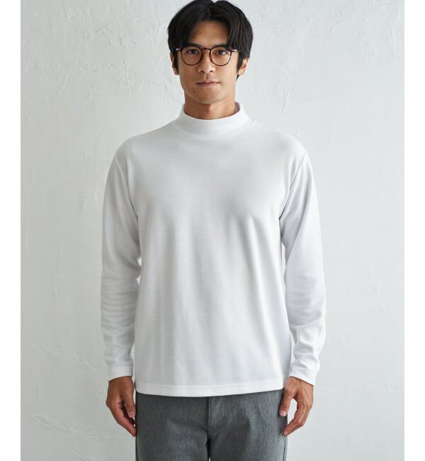 IKKA LOUNGE「ポンチモックネックロンＴ」|Tシャツ・カットソー|
