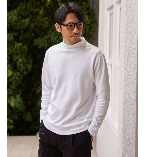 IKKA LOUNGE「ポンチモックネックロンＴ」|Tシャツ・カットソー|