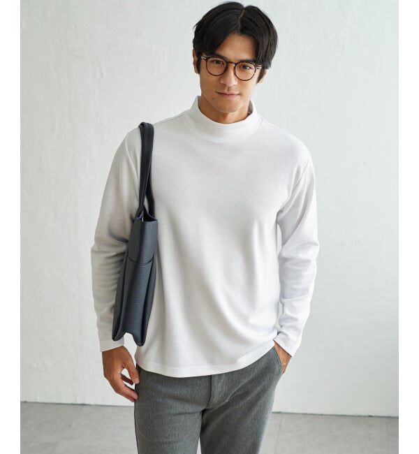 IKKA LOUNGE「ポンチモックネックロンＴ」|Tシャツ・カットソー|