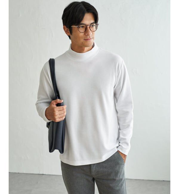 IKKA LOUNGE「ポンチモックネックロンＴ」|Tシャツ・カットソー|