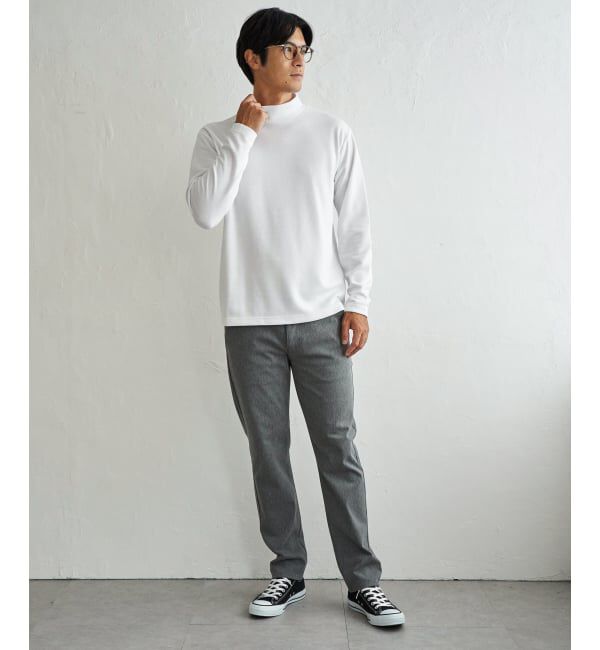 IKKA LOUNGE「ポンチモックネックロンＴ」|Tシャツ・カットソー|