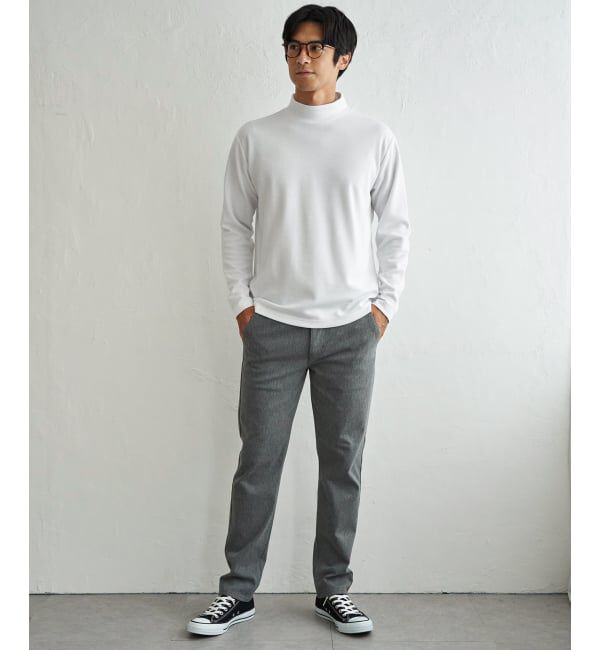 IKKA LOUNGE「ポンチモックネックロンＴ」|Tシャツ・カットソー|