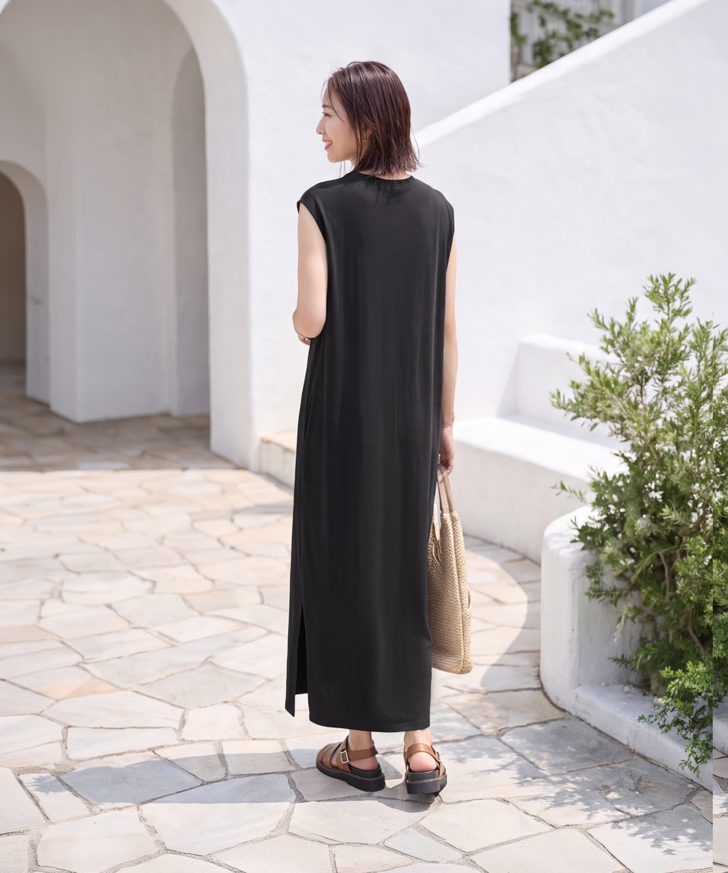 STYLE DELI「とろみ落ち感カットソーワンピース」|ワンピース|