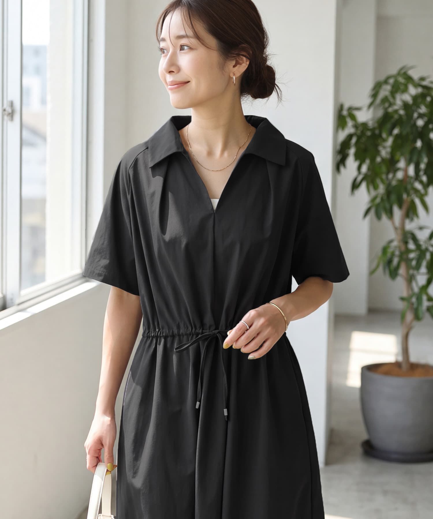 STYLE DELI「オープンネックシャツワンピース」|ワンピース|