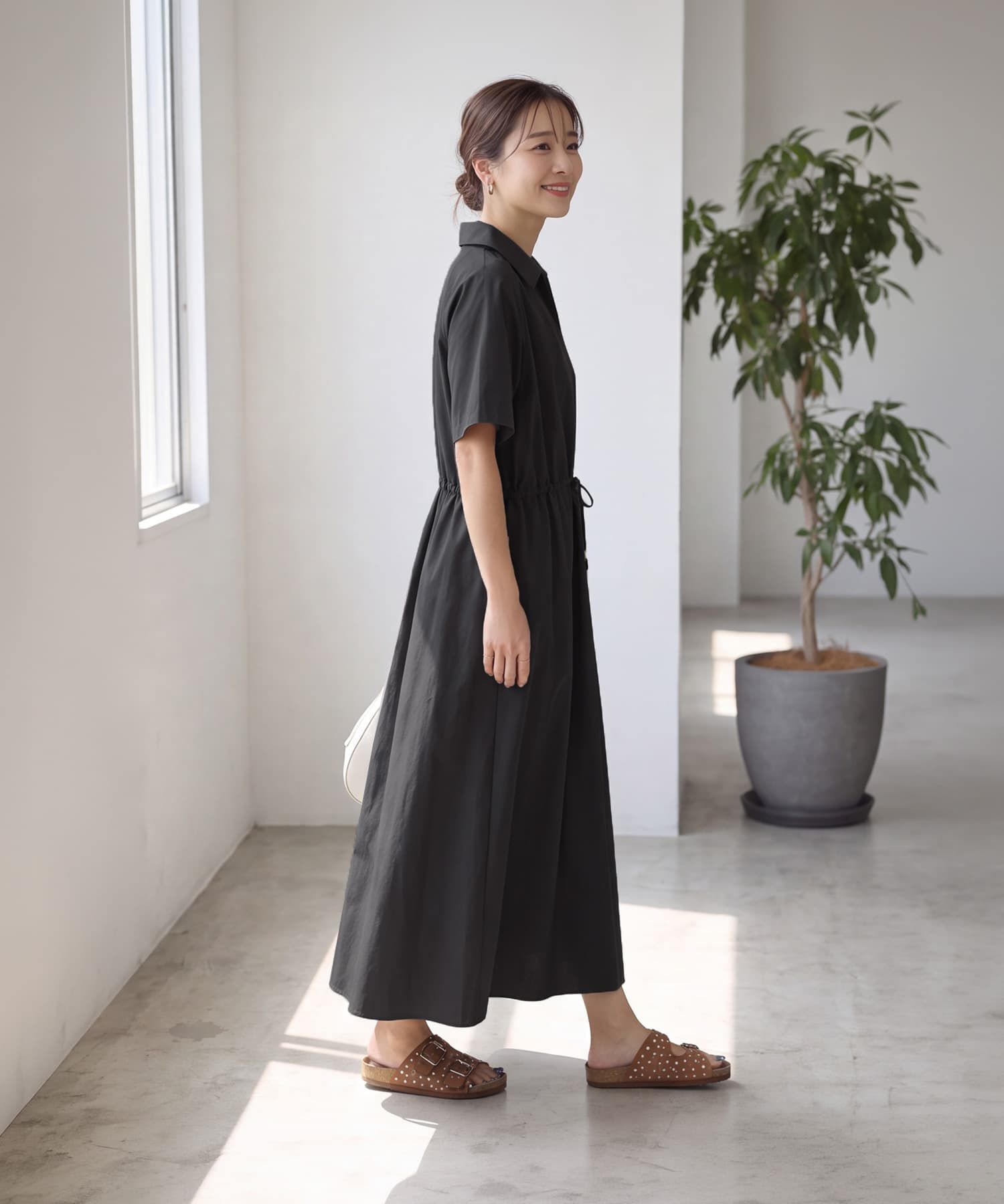 STYLE DELI「オープンネックシャツワンピース」|ワンピース|