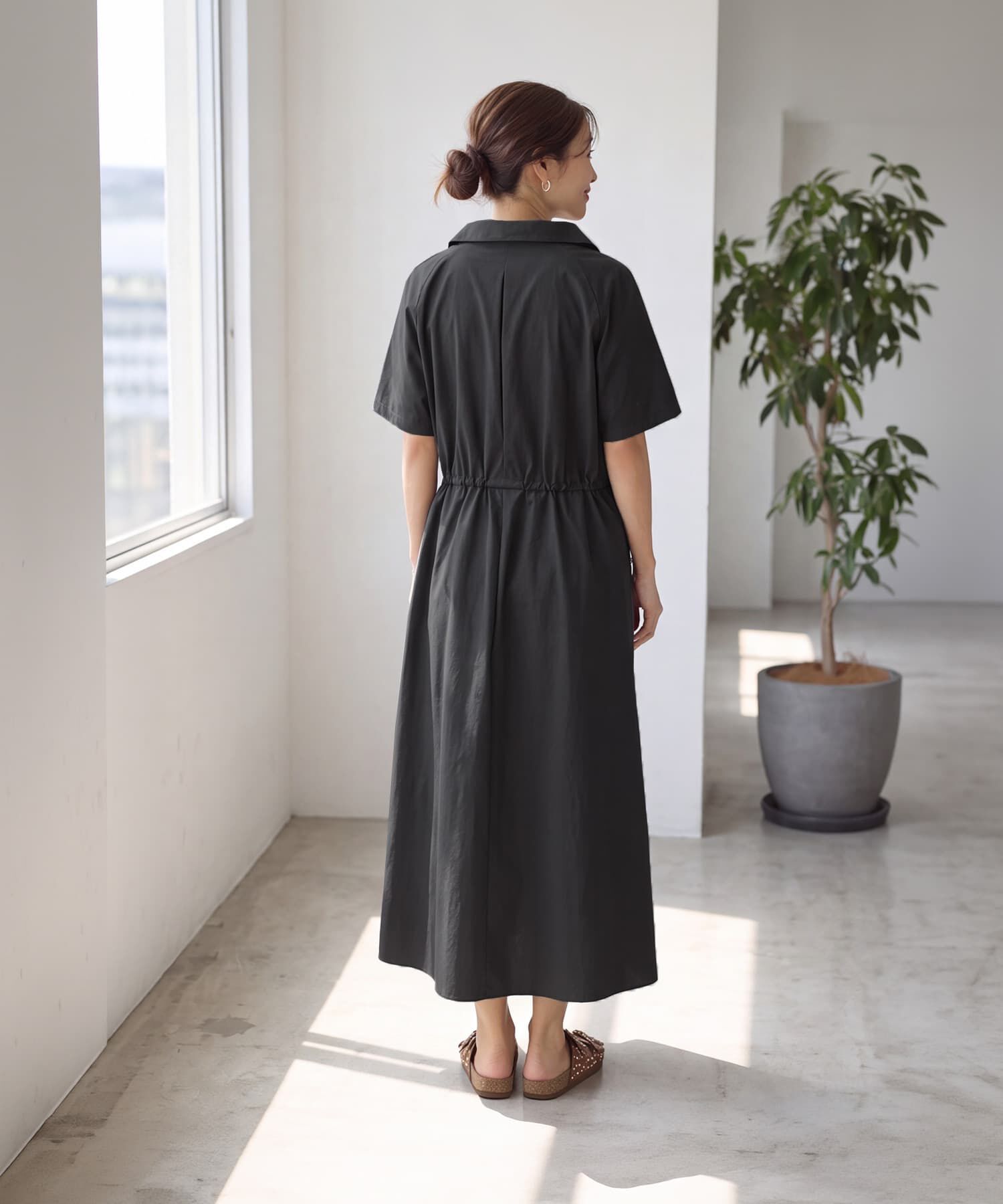 STYLE DELI「オープンネックシャツワンピース」|ワンピース|