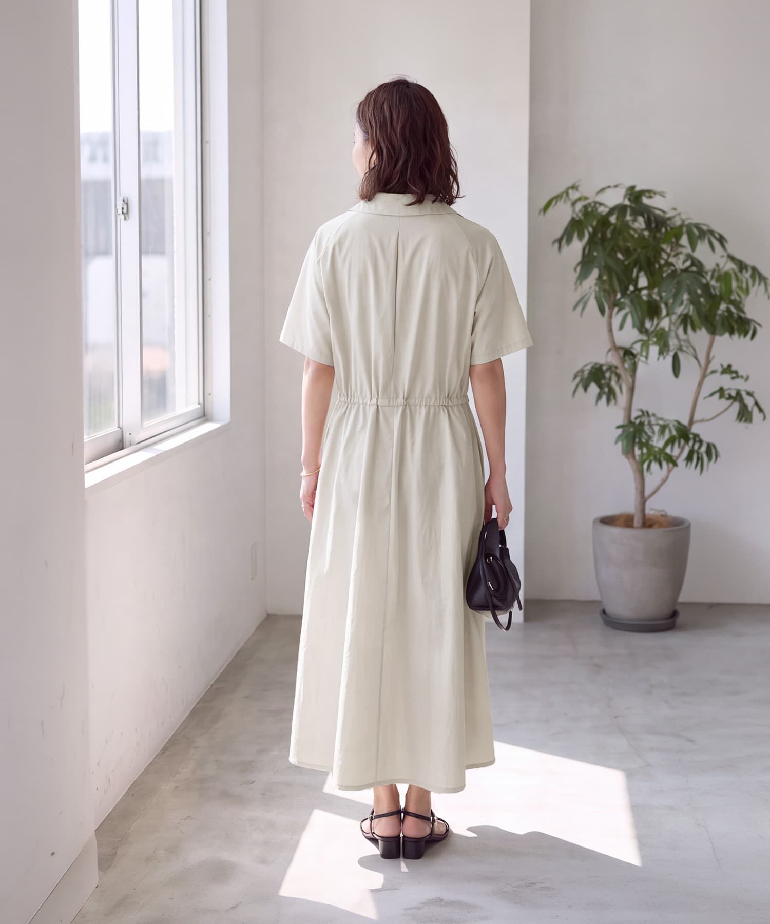 STYLE DELI「オープンネックシャツワンピース」|ワンピース|