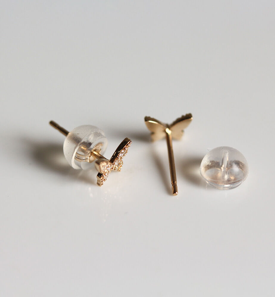  「ダイヤモンド バタフライ ピアス | K10YG」|ピアス|