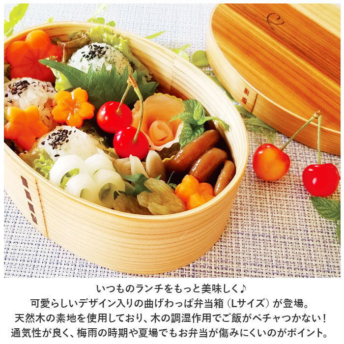BACKYARD FAMILY「弁当箱 曲げわっぱ L 通販 曲げわっぱ弁当箱 約 700ml まげわっぱ お弁当箱 Design」|食器・キッチングッズ|