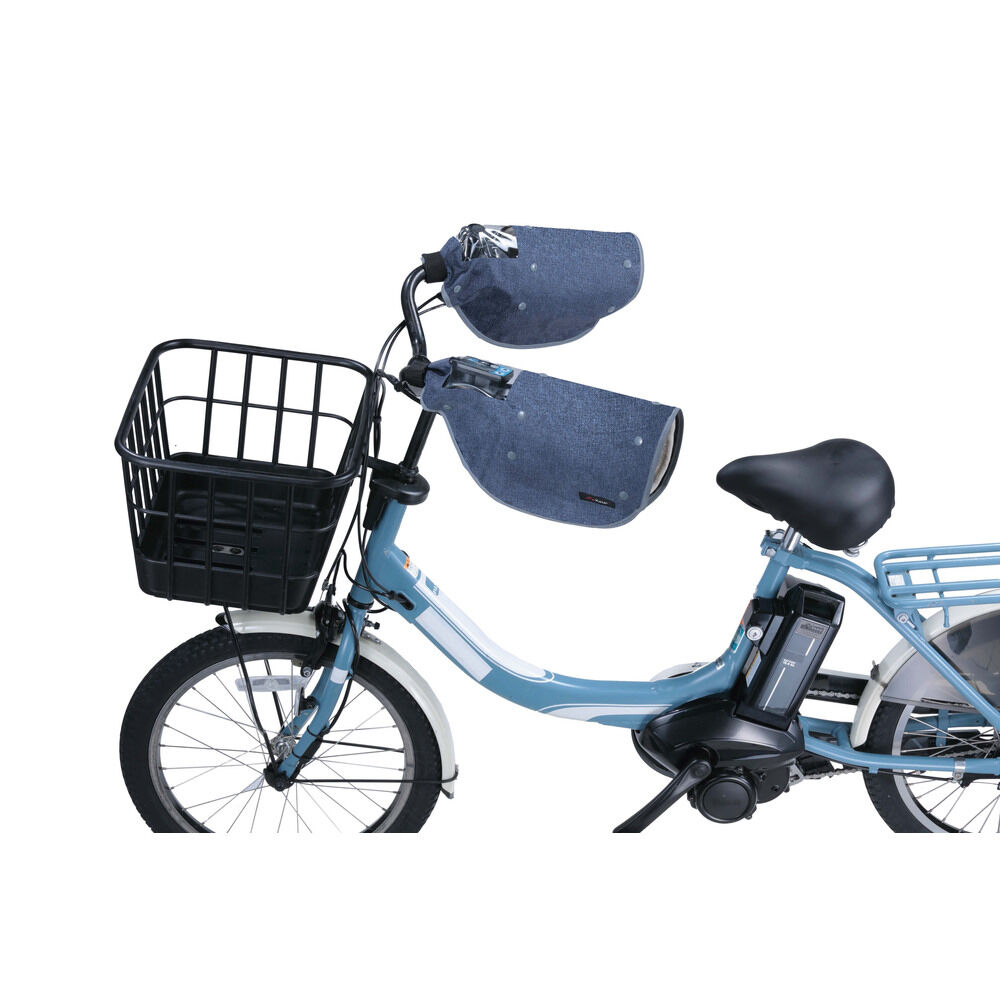 BACKYARD FAMILY「自転車 ハンドルカバー オールシーズン デニム 通販 ハンドル カバー 電動アシスト 防水加工」|その他|ブルー1