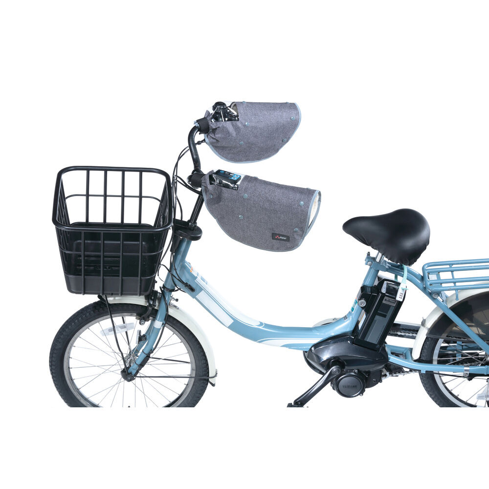 BACKYARD FAMILY「自転車 ハンドルカバー オールシーズン デニム 通販 ハンドル カバー 電動アシスト 防水加工」|その他|グレー1