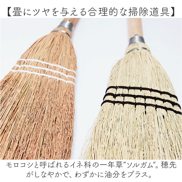BACKYARD FAMILY「座敷 ほうき 屋内 通販 ソルガムホウキ スローピングショルダー L 箒 ホウキ 23&times;100cm」|その他|