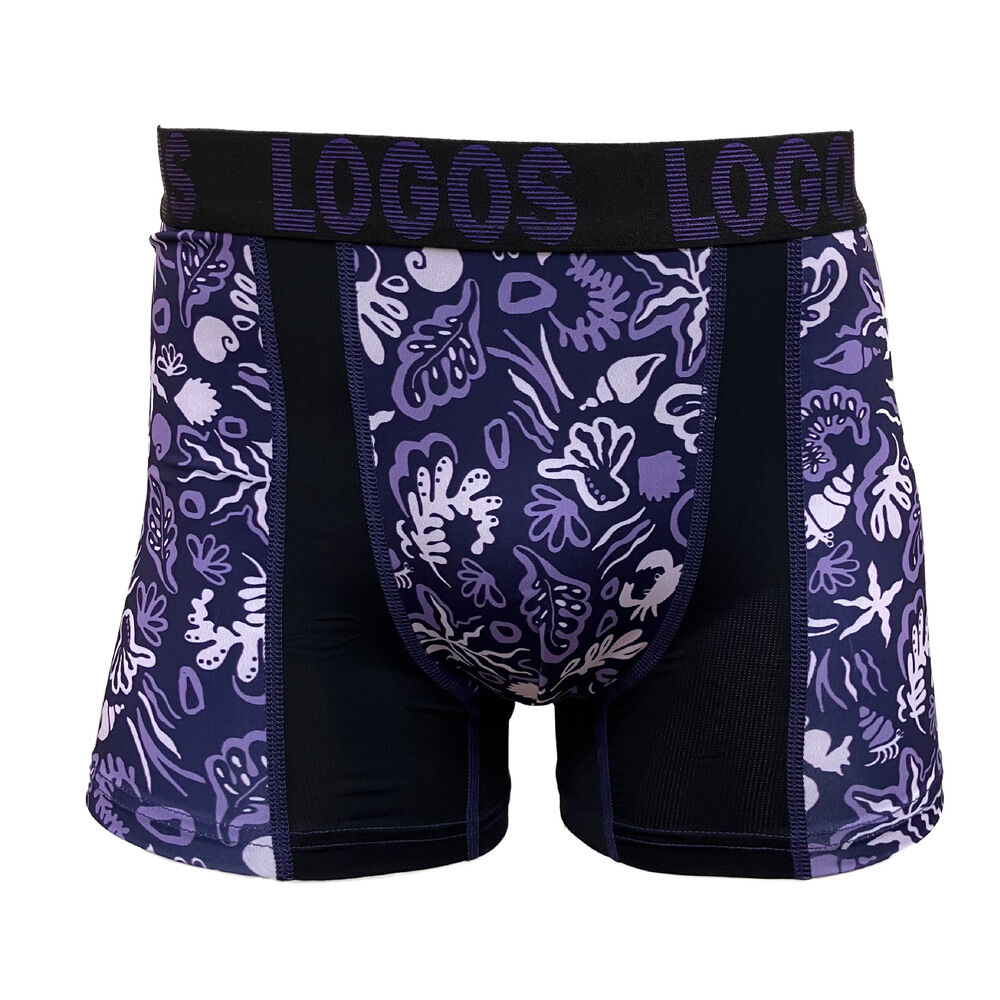 BACKYARD FAMILY「ボクサーパンツ メンズ 通販 ロゴス LOGOS ボクサーブリーフ パンツ 下着 ブリーフ 前閉じ」|インナー|パープル1