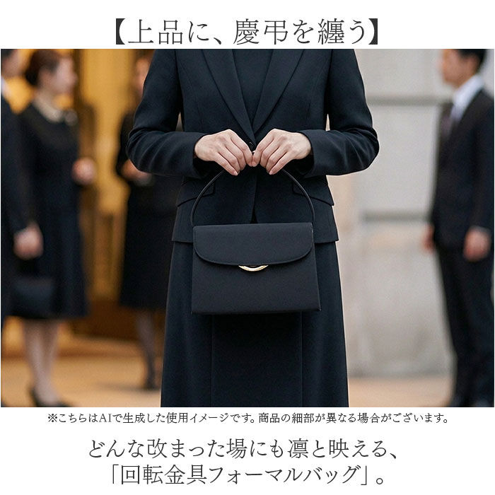 BACKYARD FAMILY「フォーマルバッグ 回転式金具 通販 バッグ ブラックフォーマル 冠婚葬祭 レディース 慶弔両用」|その他|
