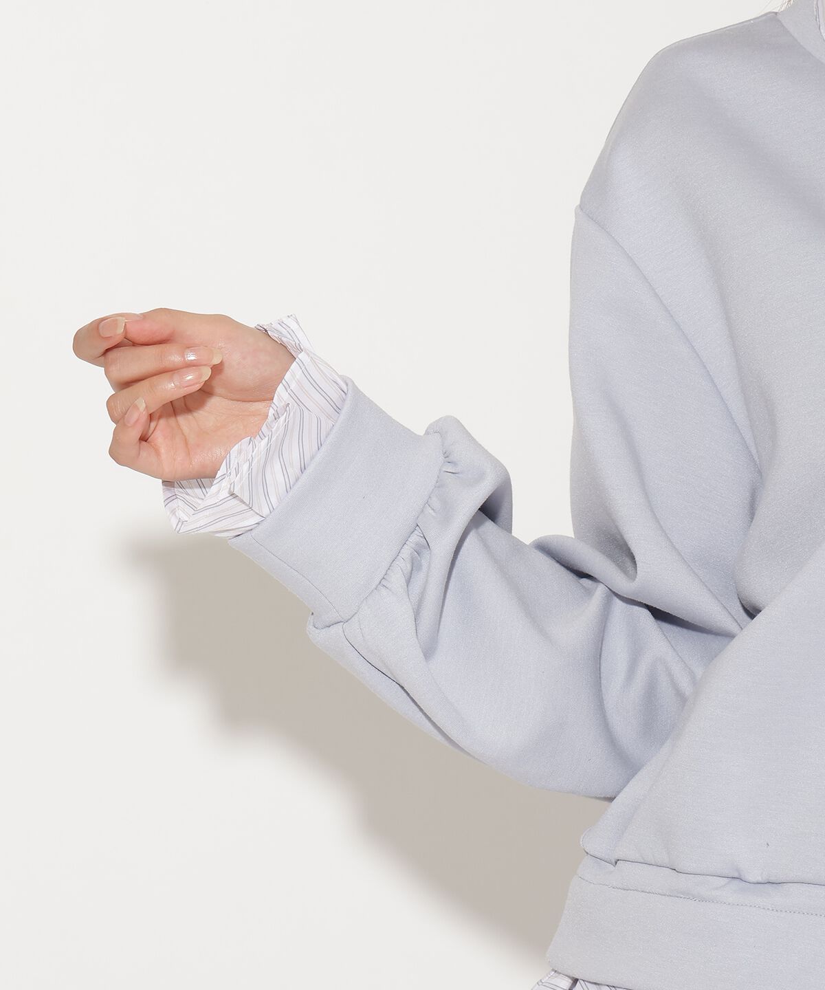 アンドクチュール「シャツレイヤードプルオーバー」|Tシャツ・カットソー|