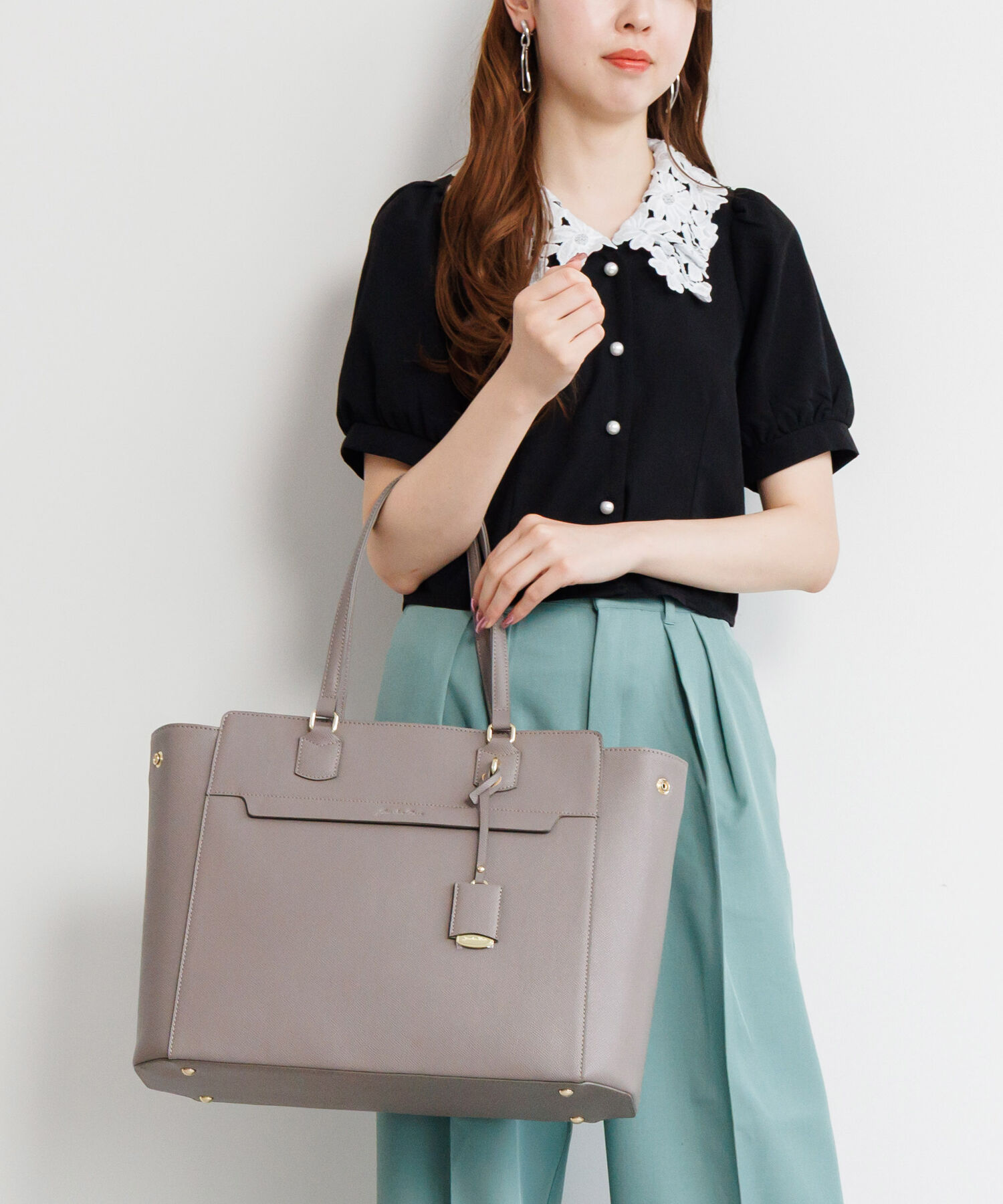Jewelna Rose「ジュエルナローズ リモハピ トートバッグ A4サイズ PC収納 通勤 リモートワーク 15.6インチ 10771」|トートバッグ|