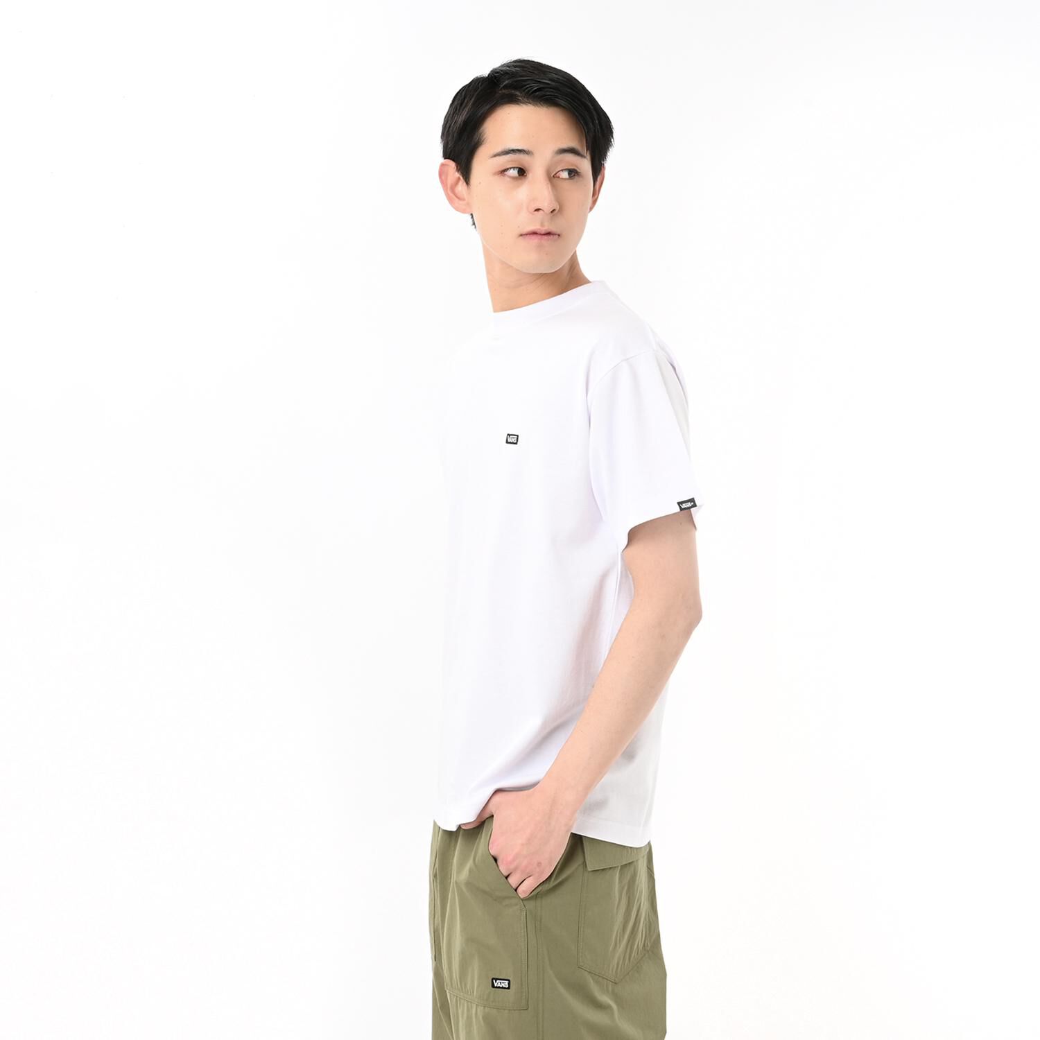 VANS「【VANSｱﾊﾟﾚﾙ(WJ)】M Mini-Logo Pique Crew TEE」|Tシャツ・カットソー|
