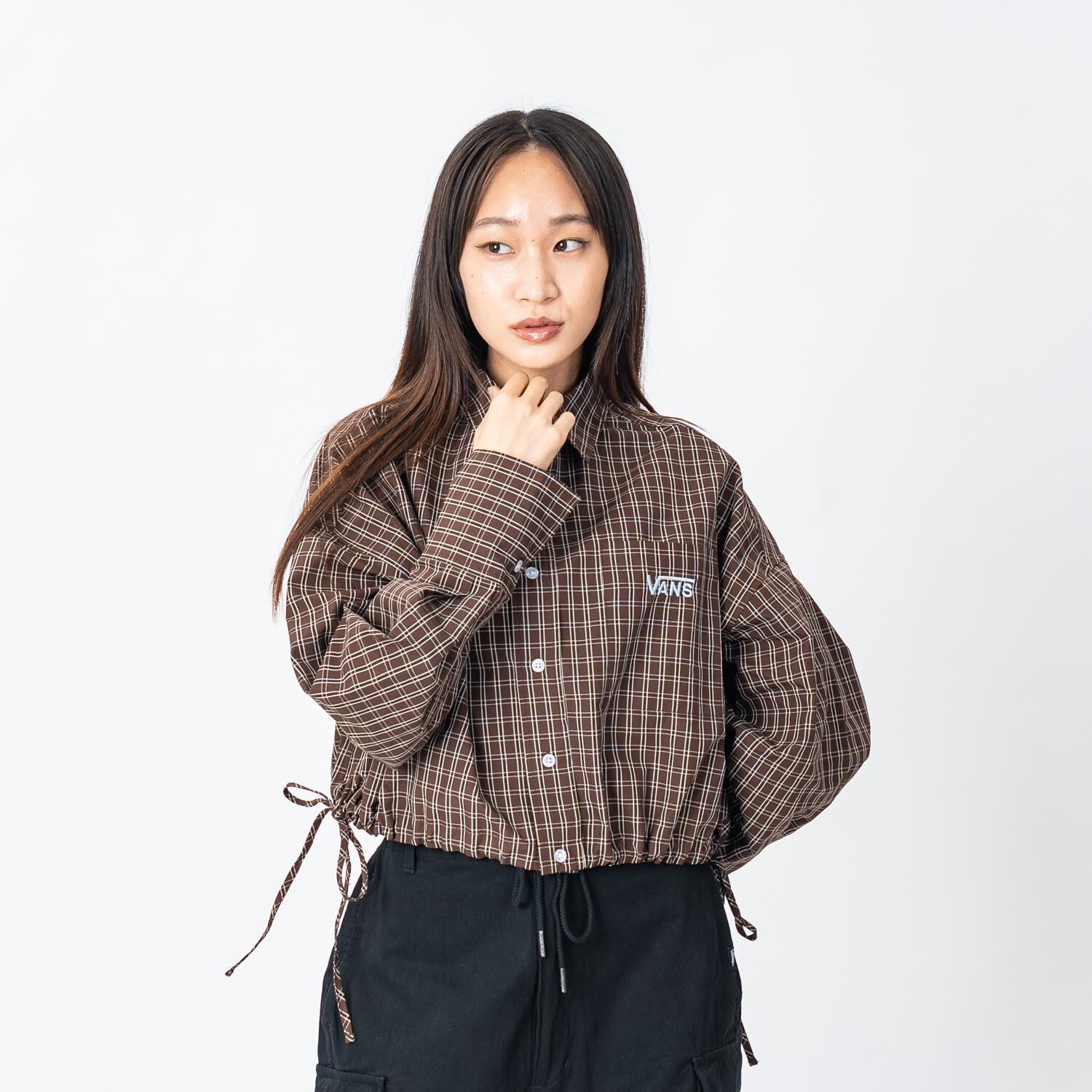 VANS「【VANSｱﾊﾟﾚﾙ(WJ)】W DRAWSTRING CHECK SHIRT」|Tシャツ・カットソー|