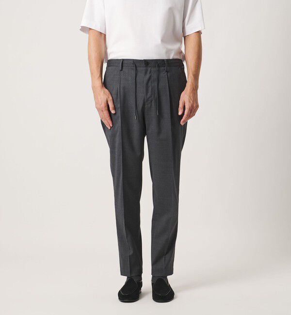 UNITED ARROWS「＜SOVEREIGN＞ウール トロピカル ハーフギャザー イージースラックス」|チノ|