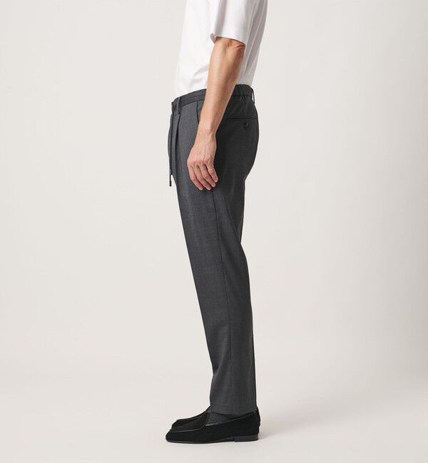 UNITED ARROWS「＜SOVEREIGN＞ウール トロピカル ハーフギャザー イージースラックス」|チノ|