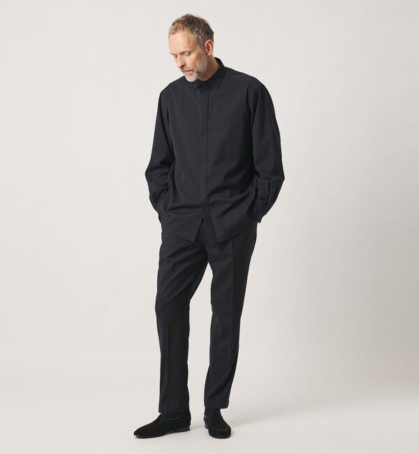 UNITED ARROWS「＜SOVEREIGN＞ウール トロピカル ハーフギャザー イージースラックス」|チノ|