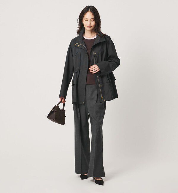 UNITED ARROWS「タフタ ペプラム フリル ブルゾン ‐はっ水‐」|ブルゾン・スタジャン|