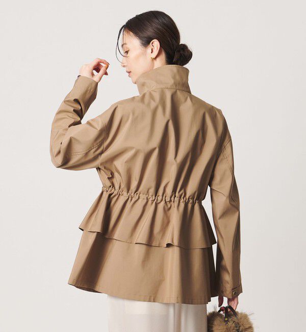 UNITED ARROWS「タフタ ペプラム フリル ブルゾン ‐はっ水‐」|ブルゾン・スタジャン|BEIGE