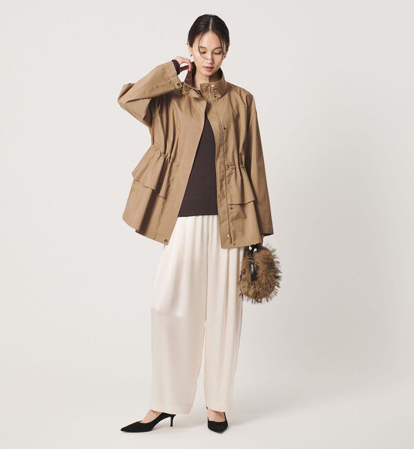 UNITED ARROWS「タフタ ペプラム フリル ブルゾン ‐はっ水‐」|ブルゾン・スタジャン|