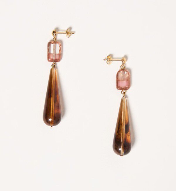 EMMEL REFINES「＜EMMEL REFINES＞EM ドロップ ガラス ピアス」|その他|MD.BROWN