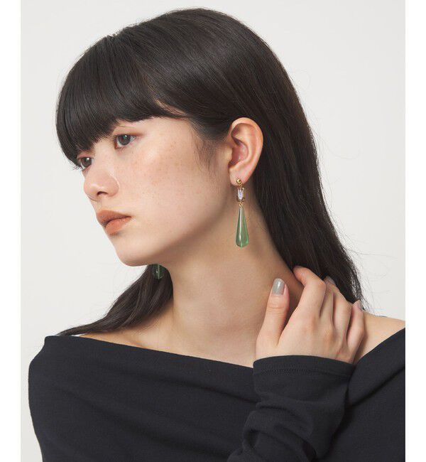 EMMEL REFINES「＜EMMEL REFINES＞EM ドロップ ガラス ピアス」|その他|