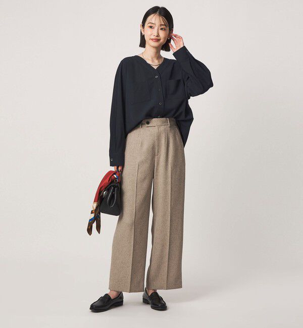 UNITED ARROWS green label relaxing「ネップツイル ストレート パンツ マシンウォッシャブル」|スラックス|