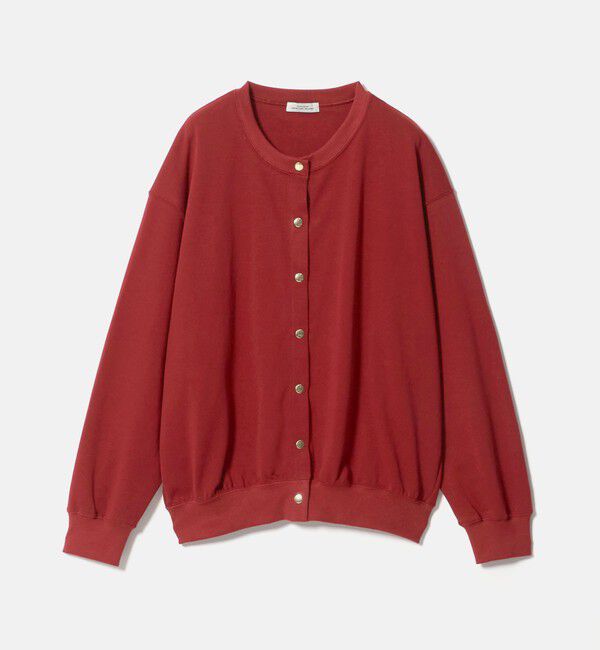 UNITED ARROWS green label relaxing「メタル調ボタン カーディガン」|カーディガン|RED