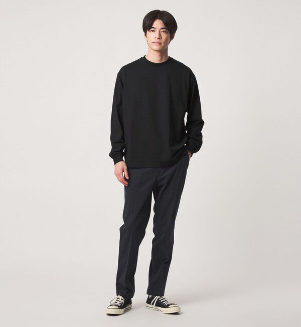 UNITED ARROWS green label relaxing「【WEB限定】JUST fit デイリー ワイド 長袖 Tシャツ -吸水速乾・抗菌-」|Tシャツ・カットソー|