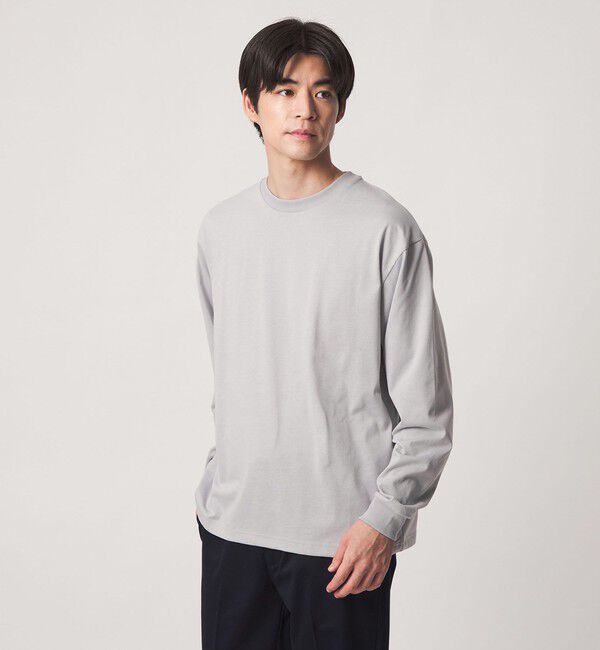 UNITED ARROWS green label relaxing「【WEB限定】JUST fit デイリー ワイド 長袖 Tシャツ -吸水速乾・抗菌-」|Tシャツ・カットソー|