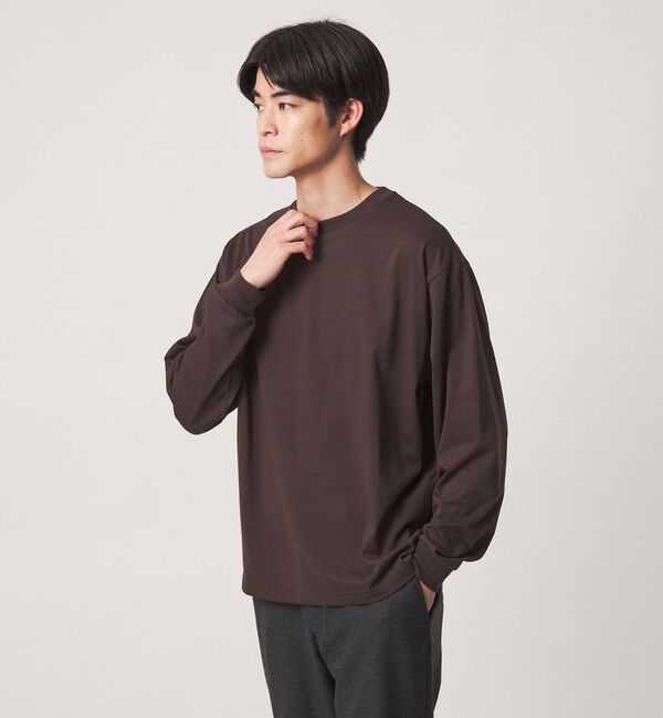 UNITED ARROWS green label relaxing「【WEB限定】JUST fit デイリー ワイド 長袖 Tシャツ -吸水速乾・抗菌-」|Tシャツ・カットソー|