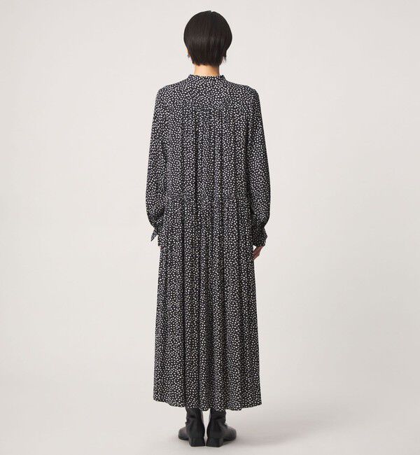 UNITED ARROWS green label relaxing「［size SHORTあり］サテン ギャザー ロングスリーブ ワンピース」|ワンピース|