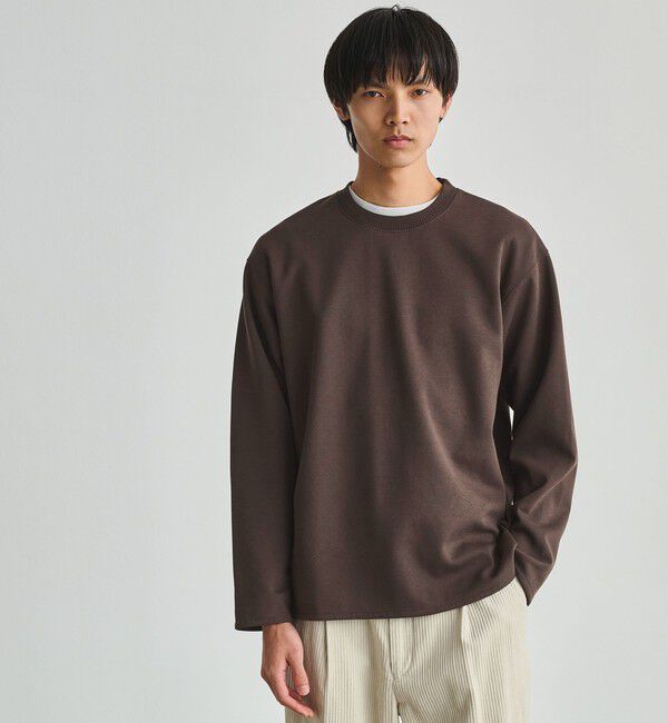 UNITED ARROWS green label relaxing「ダブルフェイス クルーネック 長袖 カットソー」|Tシャツ・カットソー|DK.BROWN