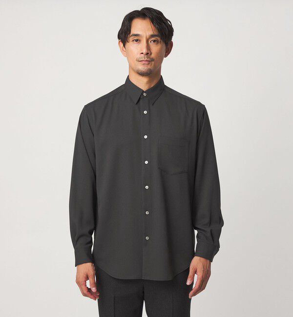 UNITED ARROWS green label relaxing「【WEB限定】JUST fit ウールライク リラックス 長袖 シャツ」|シャツ・ブラウス|