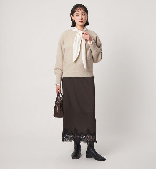 UNITED ARROWS green label relaxing「FOXブレンド ラメ フォルム ドルマン ニット」|ニット・セーター|