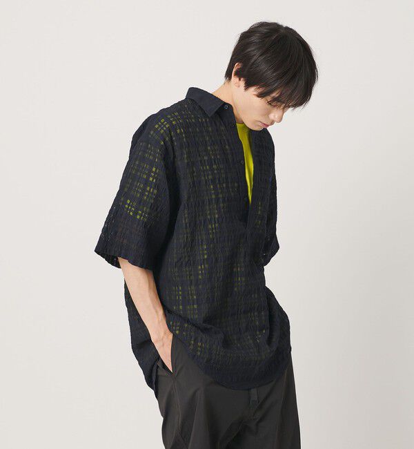NICE WEATHER「＜NICE WEATHER＞シアーチェック シャツ」|シャツ・ブラウス|