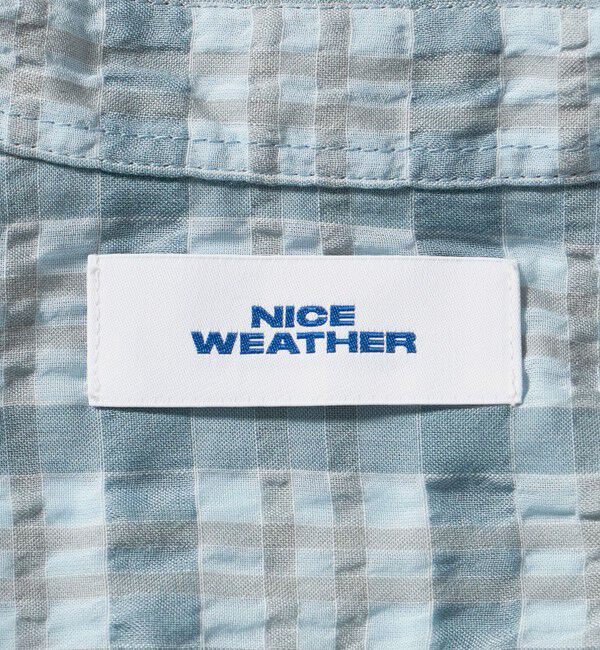 NICE WEATHER「＜NICE WEATHER＞シアーチェック シャツ」|シャツ・ブラウス|
