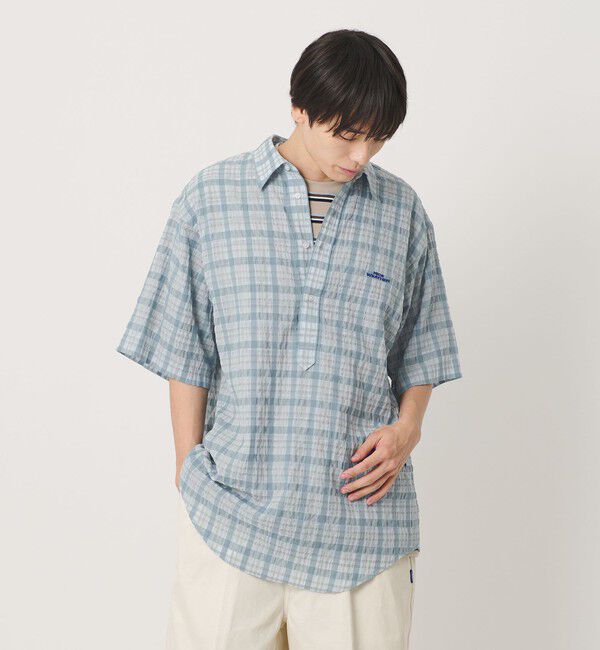 NICE WEATHER「＜NICE WEATHER＞シアーチェック シャツ」|シャツ・ブラウス|