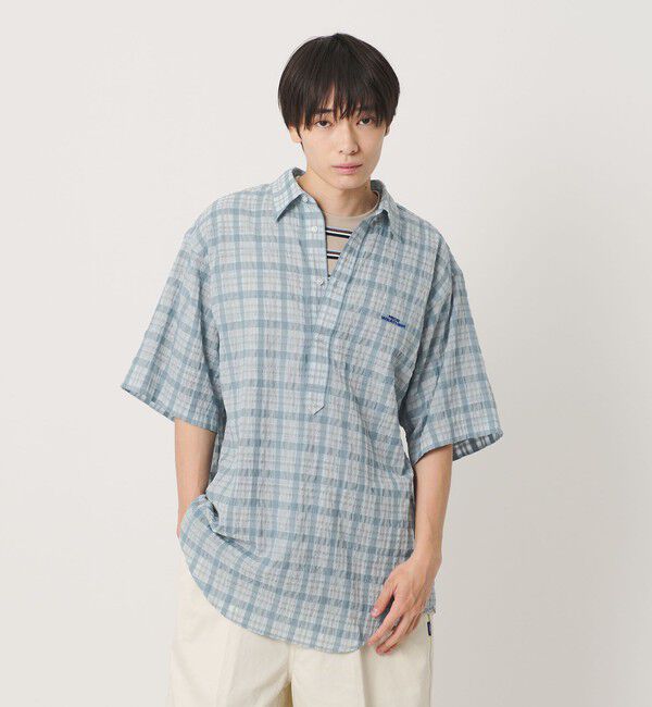 NICE WEATHER「＜NICE WEATHER＞シアーチェック シャツ」|シャツ・ブラウス|