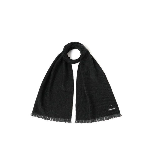 BEAMS「カシミヤ ２トーン マフラー」|マフラー|BLACK&times;CHARCOAL